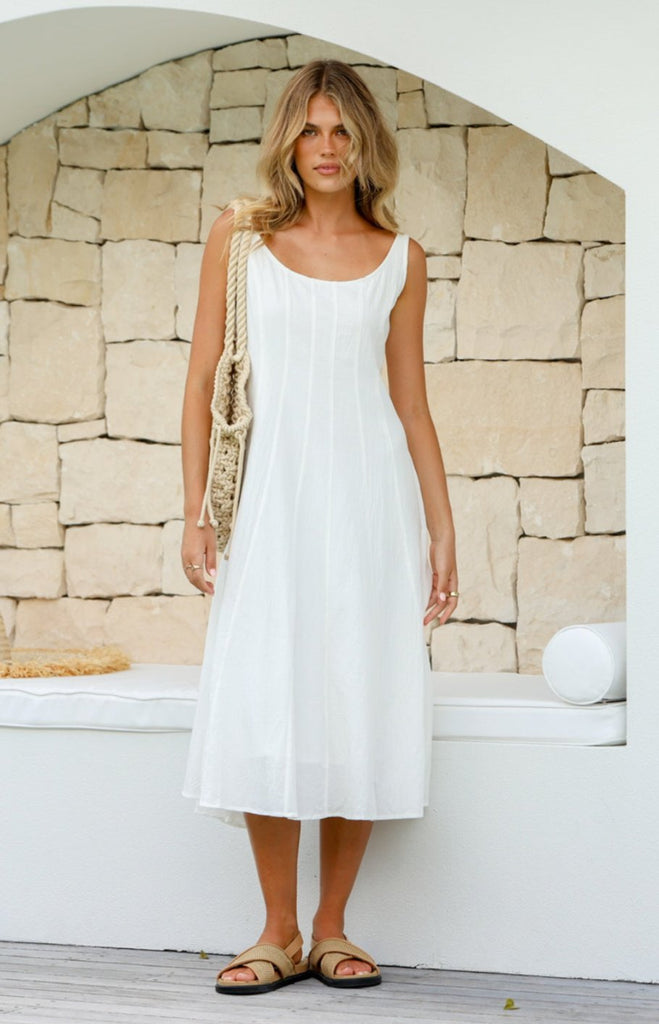 Margot Cotton Dress - White