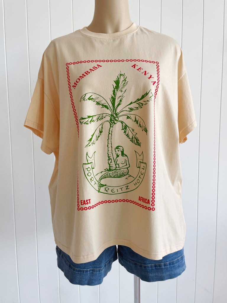 Mombasa Mermaid Tee - Beige