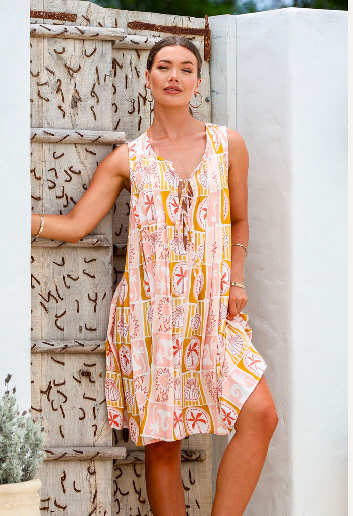 Sunset Palm Dress