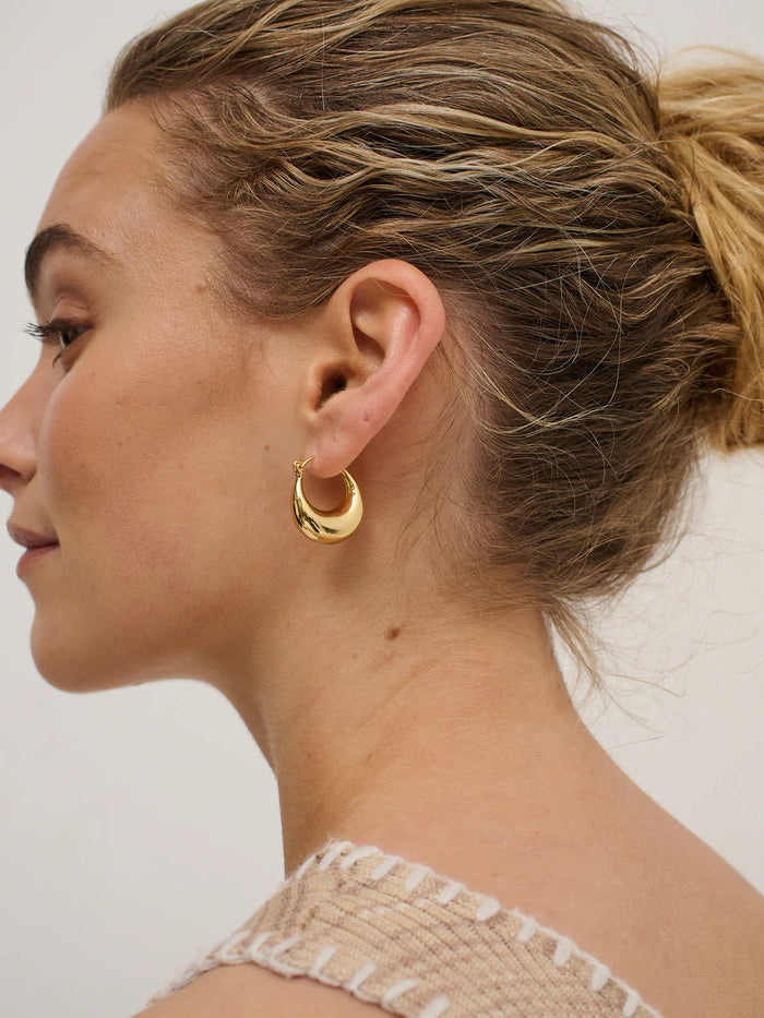 Freya Hoop Earrings - 18K Gold Plated