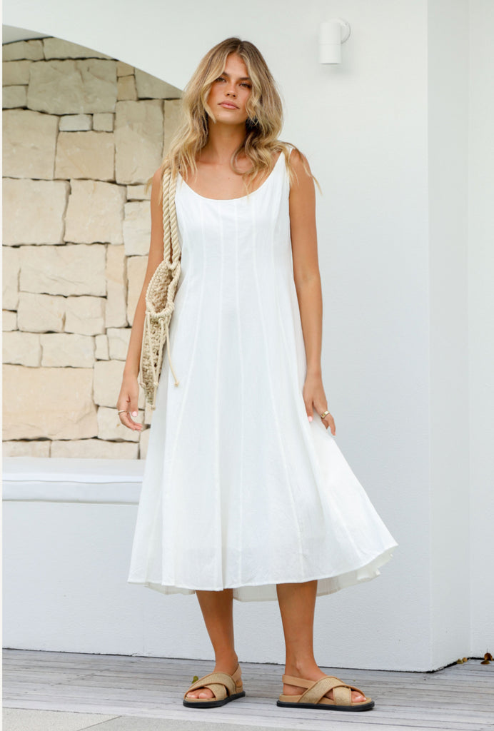 Margot Cotton Dress - White