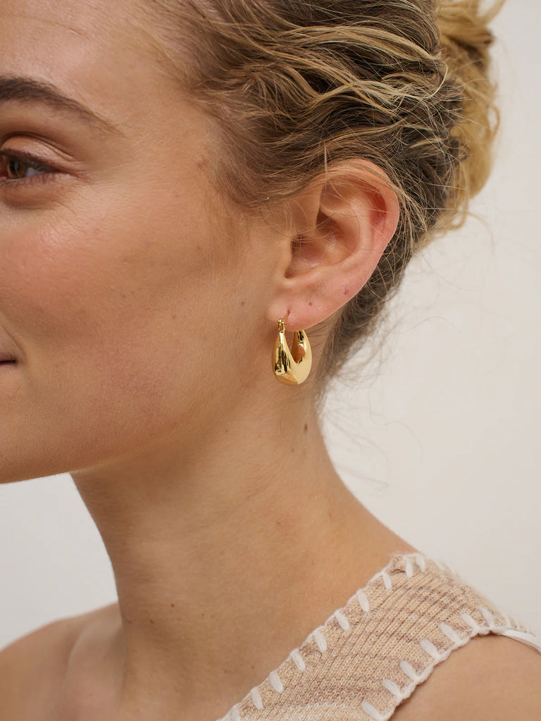 Freya Hoop Earrings - 18K Gold Plated - Betty Lane 